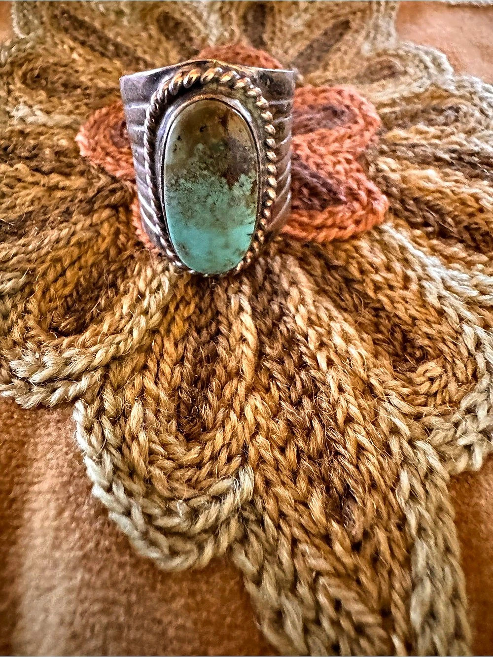 JASON PIERSON Turquoise statement ring Silver Blue